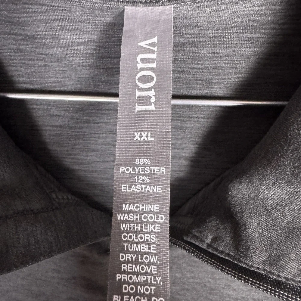 Vuori Pullover Mens 2XL XXL Gray Half Zip Ease Performance 2.0 Lightweight V2001